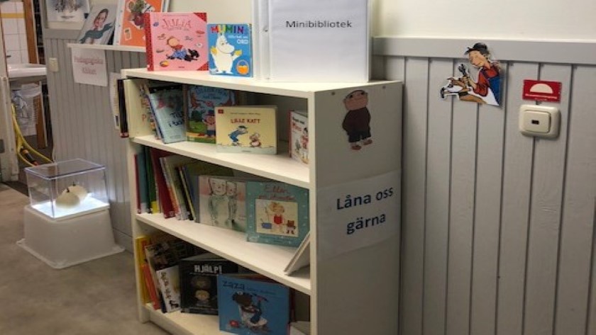 Tybblegårdens minibibliotek på förskolan
