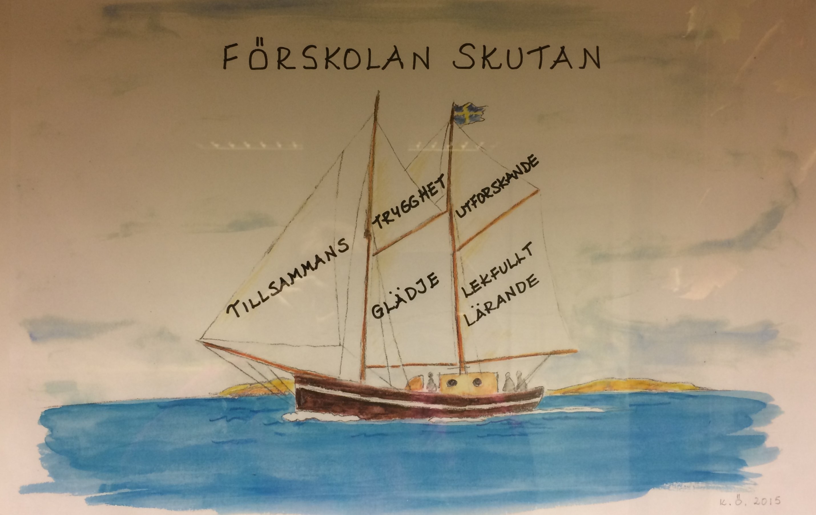En målad skuta
